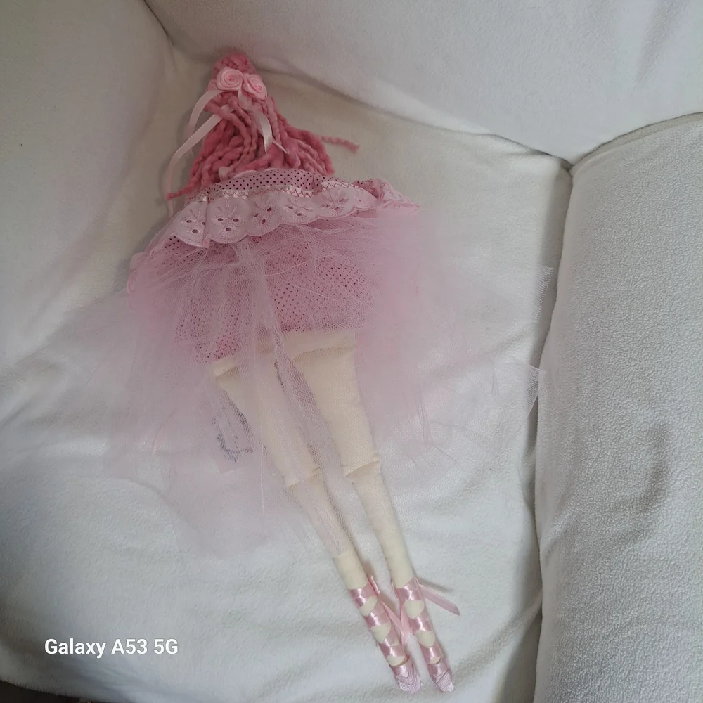 Pink Ballerina Doll with Lace Dress